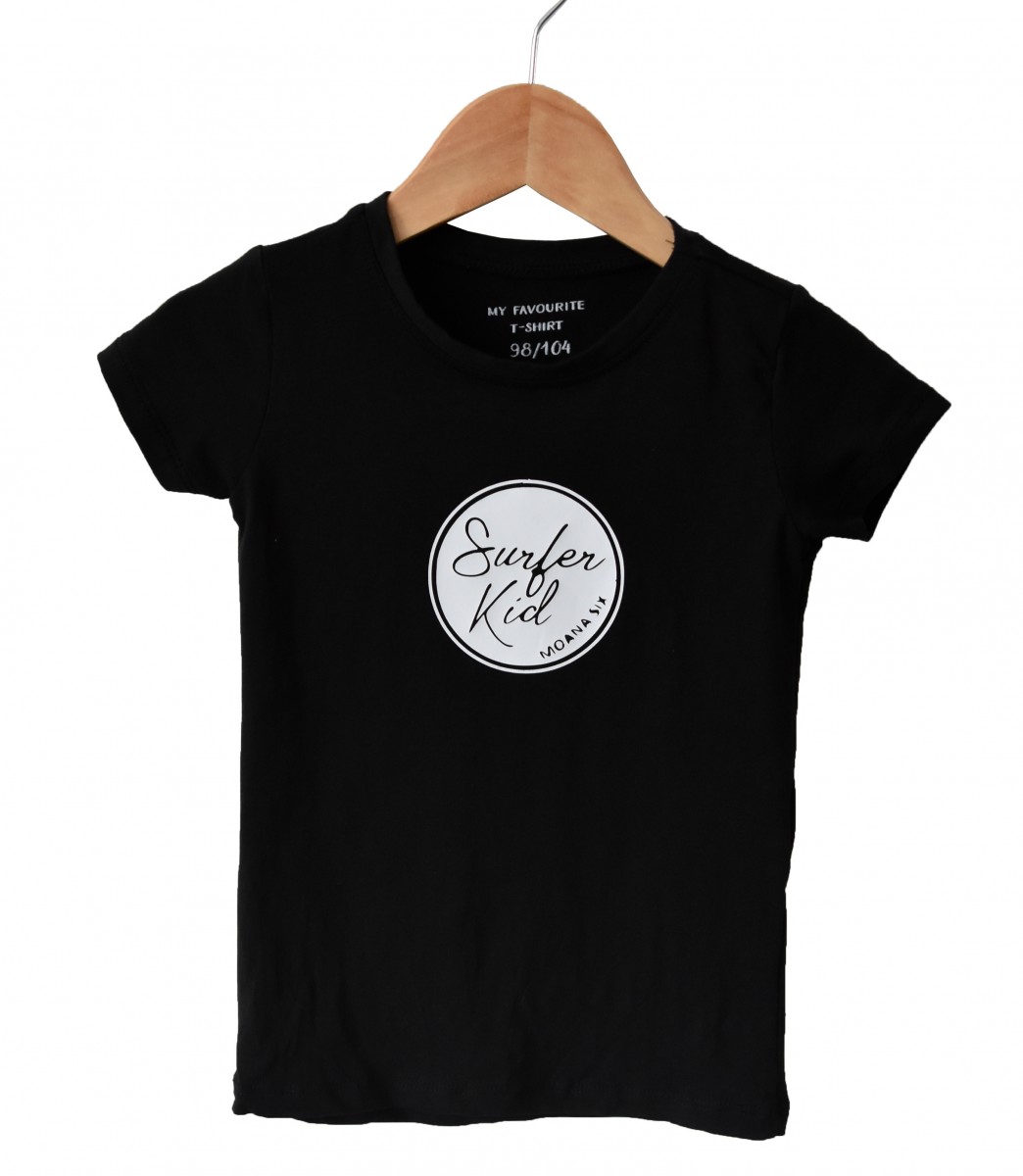 Surferkid T-shirt Zwart