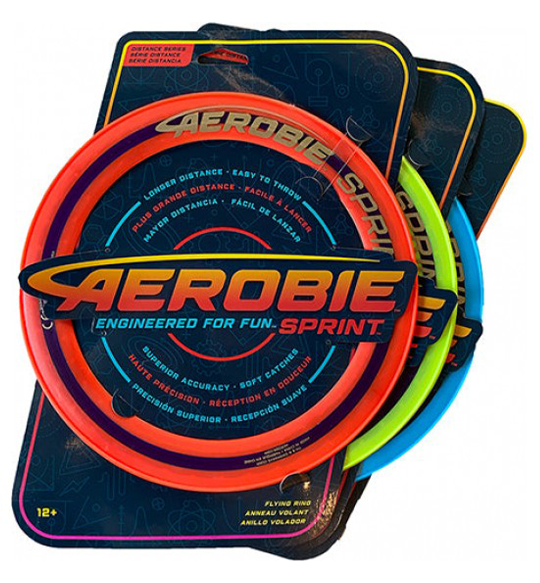 Aerobie sprint ring (frisbee geel/oranje/blauw)
