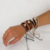 Armbandje leer/schelp