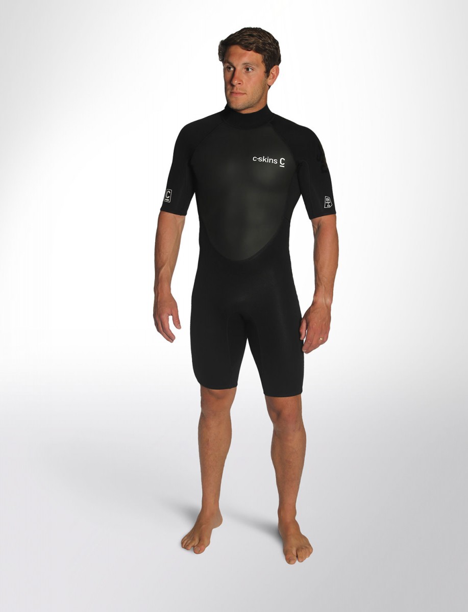 C-skins Men Shorty 3/2 Black