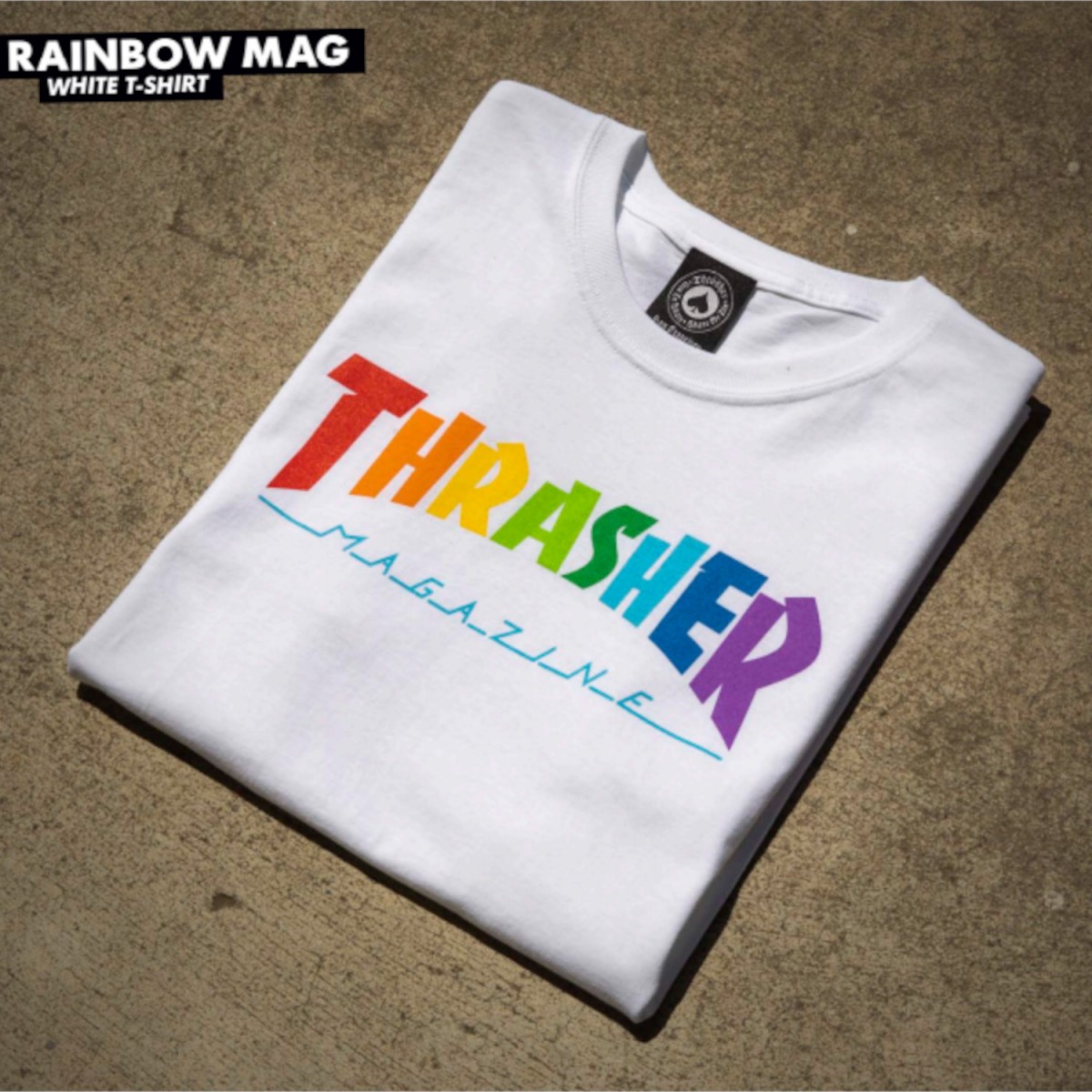 Thrasher Rainbow Magazine Shirt White