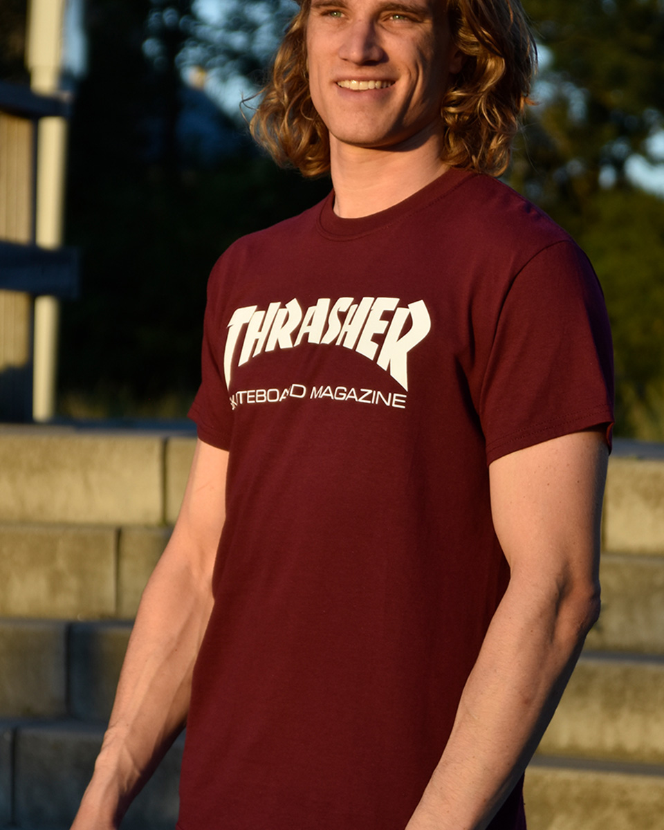 Thrasher skate mag T-shirt Maroon