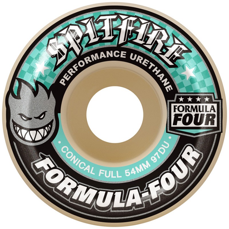 Spitfire Formula Four Conical Full Wheels 97D Natural 54mm