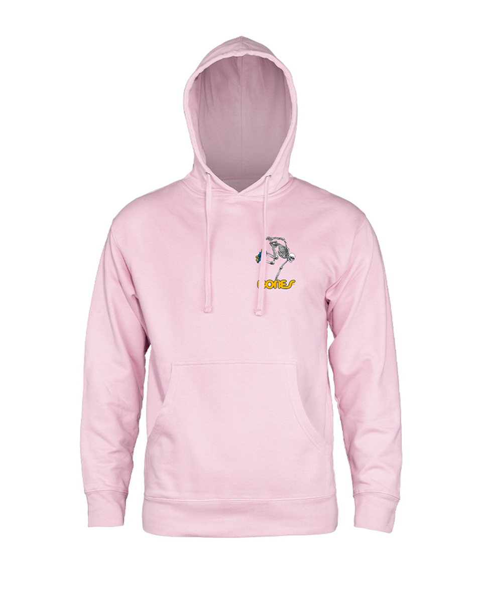 Powell Peralta Skeleton skateboard hoody light pink BONES