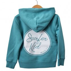Surferkid hoodie teal - Afbeelding 4