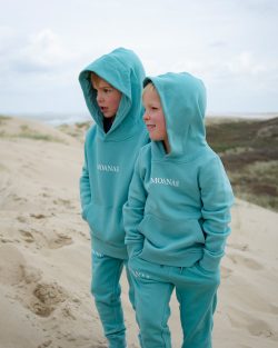 Surferkid hoodie teal - Afbeelding 2