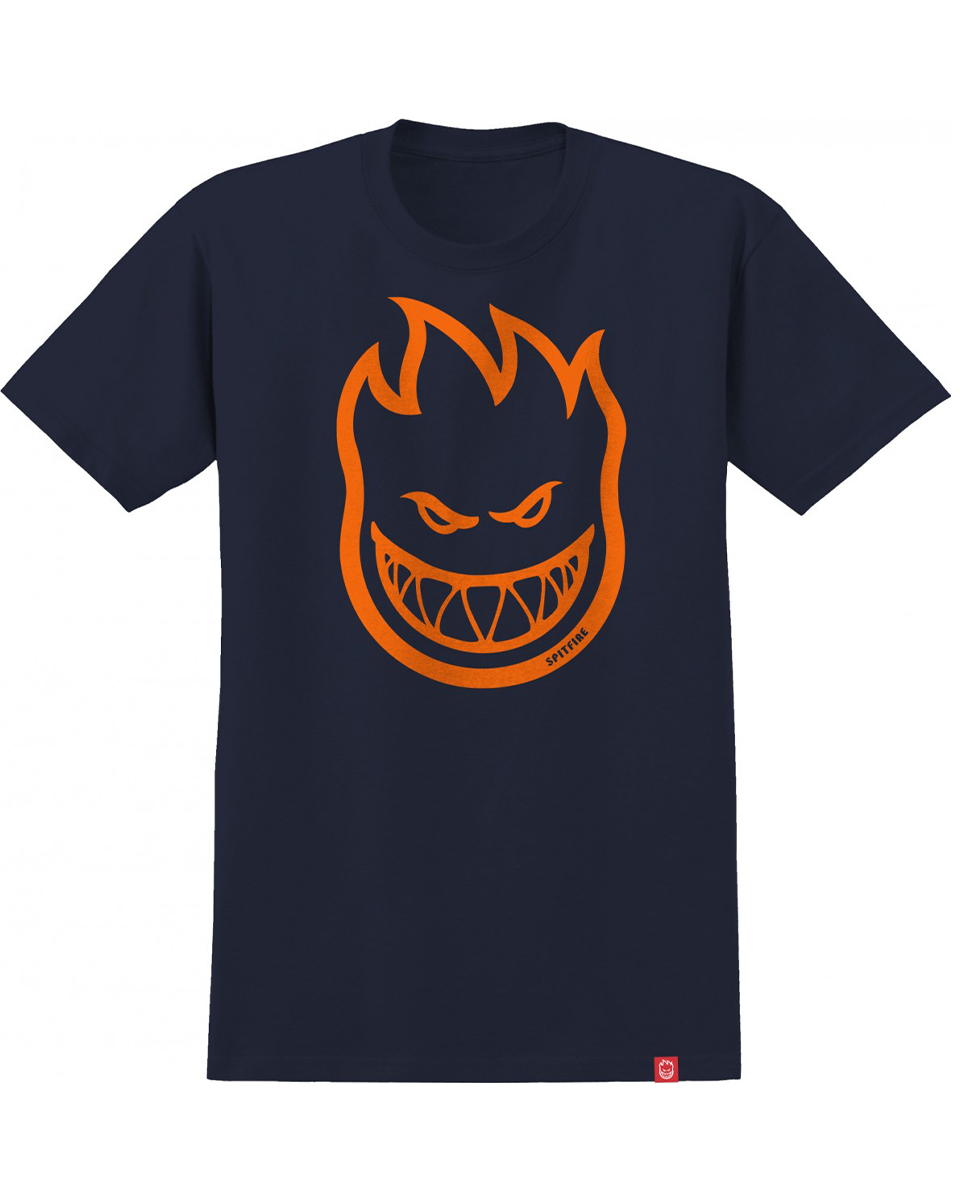 Spitfire Big head Midnight tee navy/orange