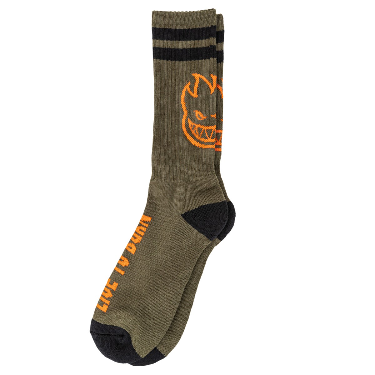 Spitfire Heads Up Socks Olive
