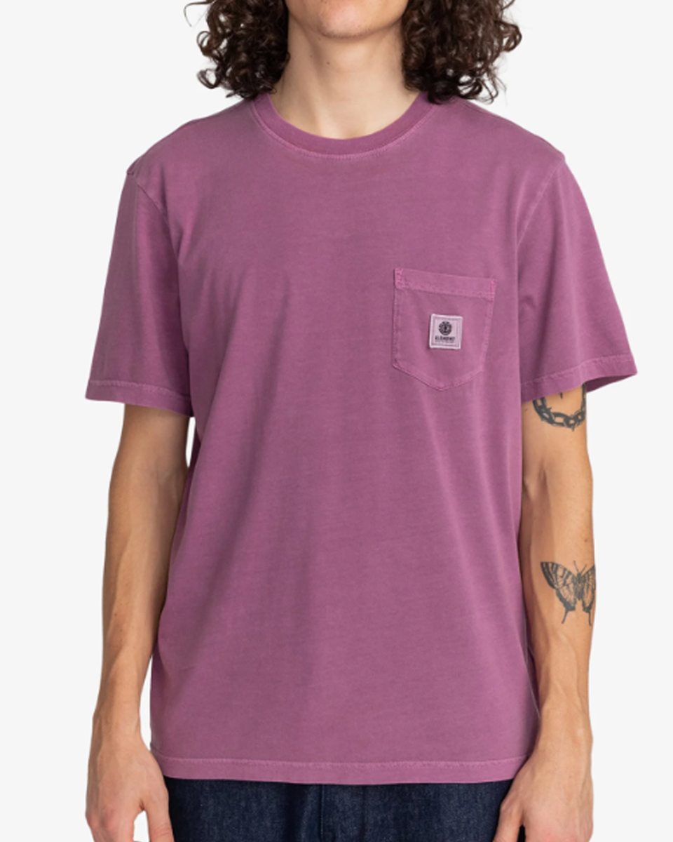 Element Basic pocket tee berry