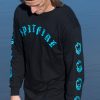 Spitfire old bighead Longsleeve black neon blue