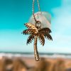 Palmboom - zeeglas ketting Laguna Treasures