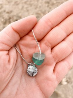 Schelp - zeeglas ketting Laguna Treasures (goud of zilver) - Afbeelding 2