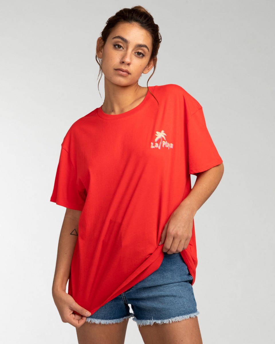 Billabong la playa Tshirt bright poppy