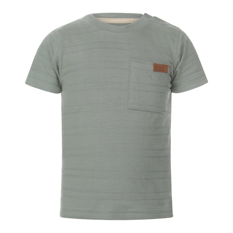 Koko Noko jongens badstoffen T-shirt lichtgroen strepen (last size: 92)