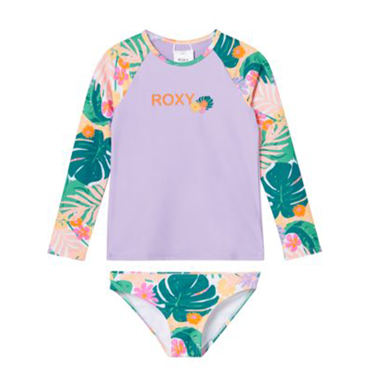 Roxy Paradisiac Island – Rash Vest met Lange Mouw (2y-7y)