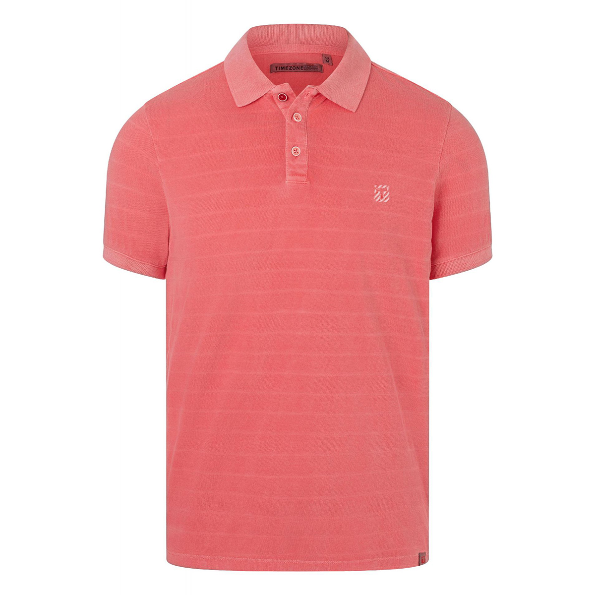 Timezone striped polo strawberry pink