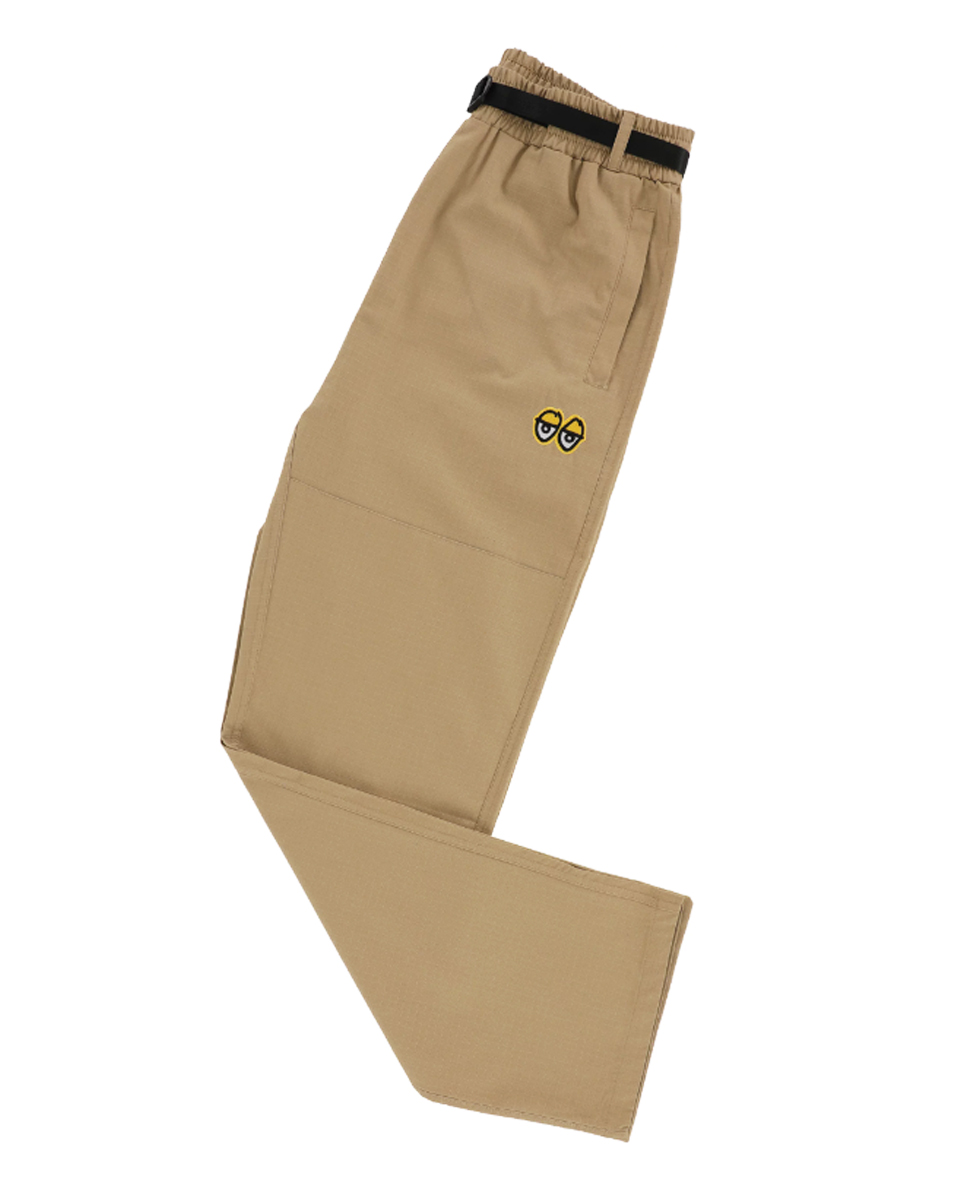 Krooked team Eyes pant ripstop khaki / yellow