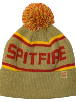 Spitfire Pom pom beanie tan gold red