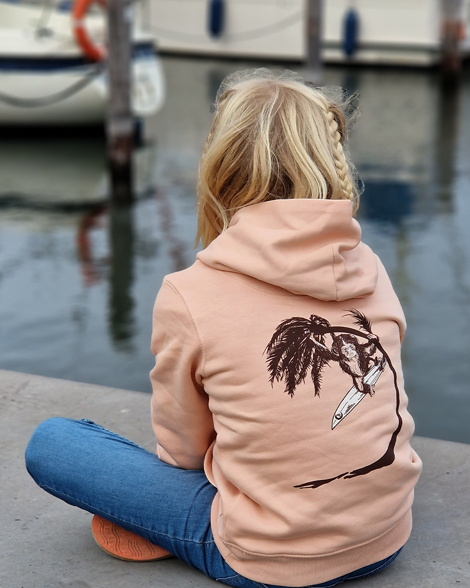 Swinging chimp kids hoodie