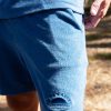 Rising sun terry towel short blue sky