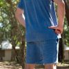 Rising sun terry towel short blue sky - Afbeelding 3