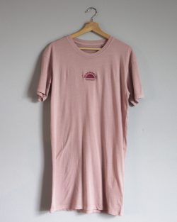 Rising sun t-shirt dress pink mist - Afbeelding 2