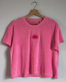 Rising sun terry towel t-shirt pink cloud - Afbeelding 4
