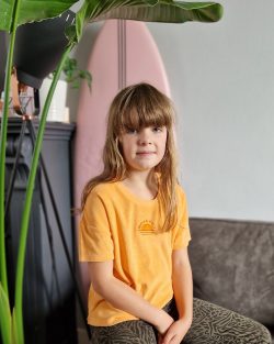 Rising sun terry towel kids t-shirt orange - Afbeelding 5