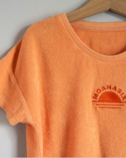 Rising sun terry towel kids t-shirt orange - Afbeelding 3