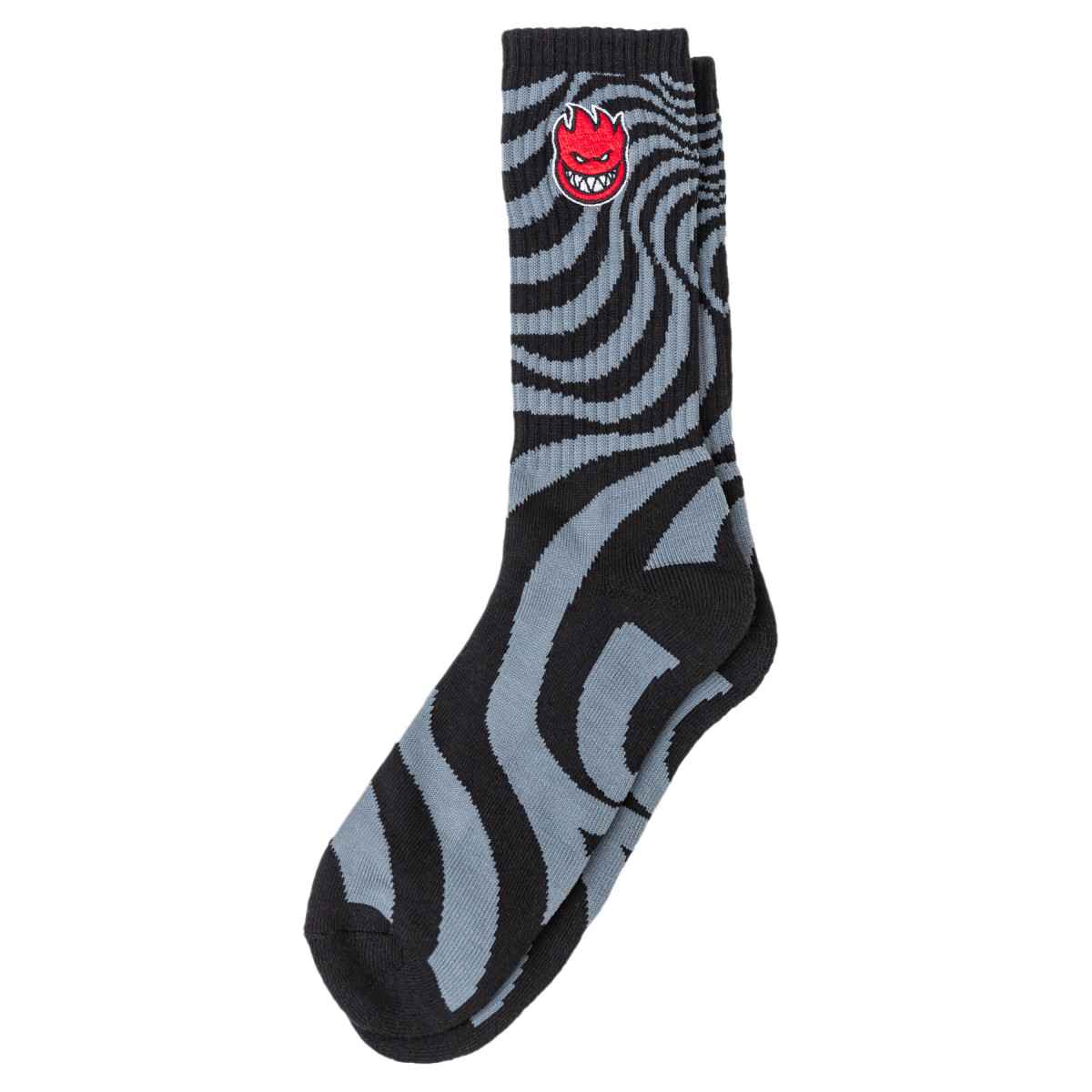 Spitfire grey black swirl sock