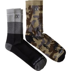 DC Camo sock pack 2 pc olive grey