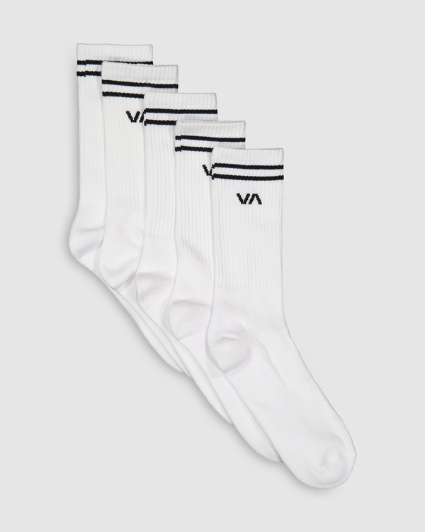RVCA socks pack 5pc white