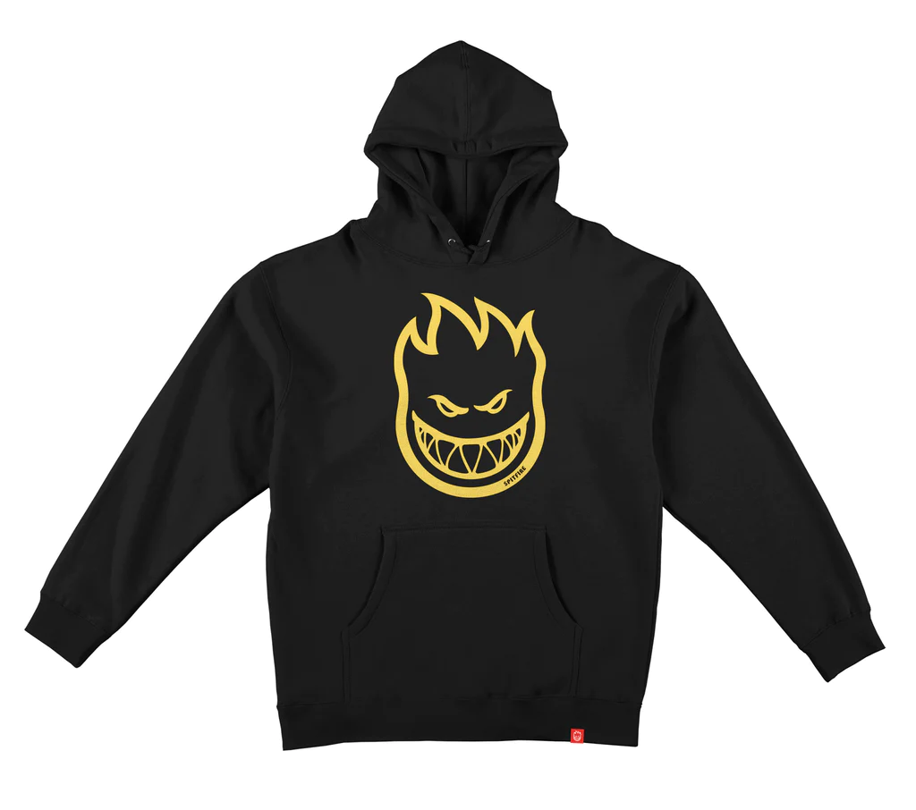 Spitfire hoody big head black yellow