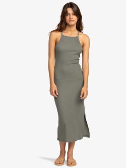 Roxy Breathe for you dress dark green - Afbeelding 3