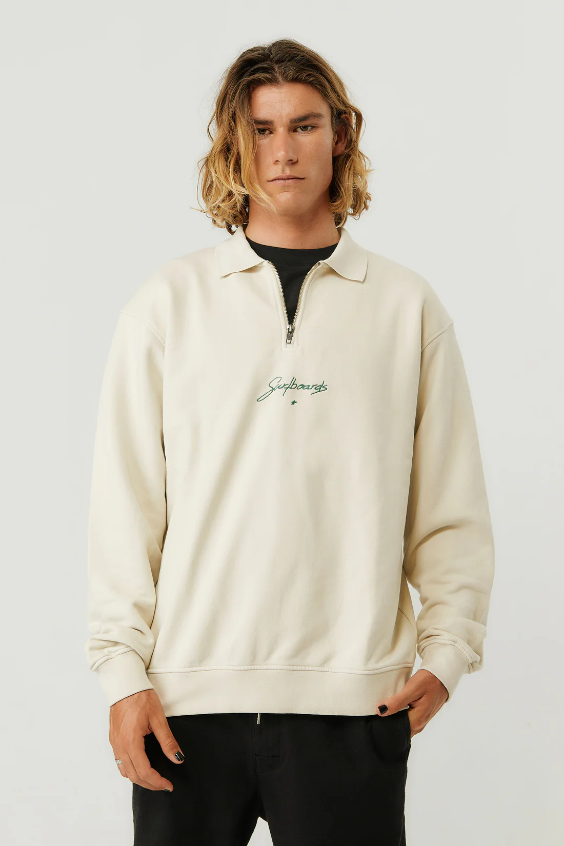 Pukas half zip fleece surfboards