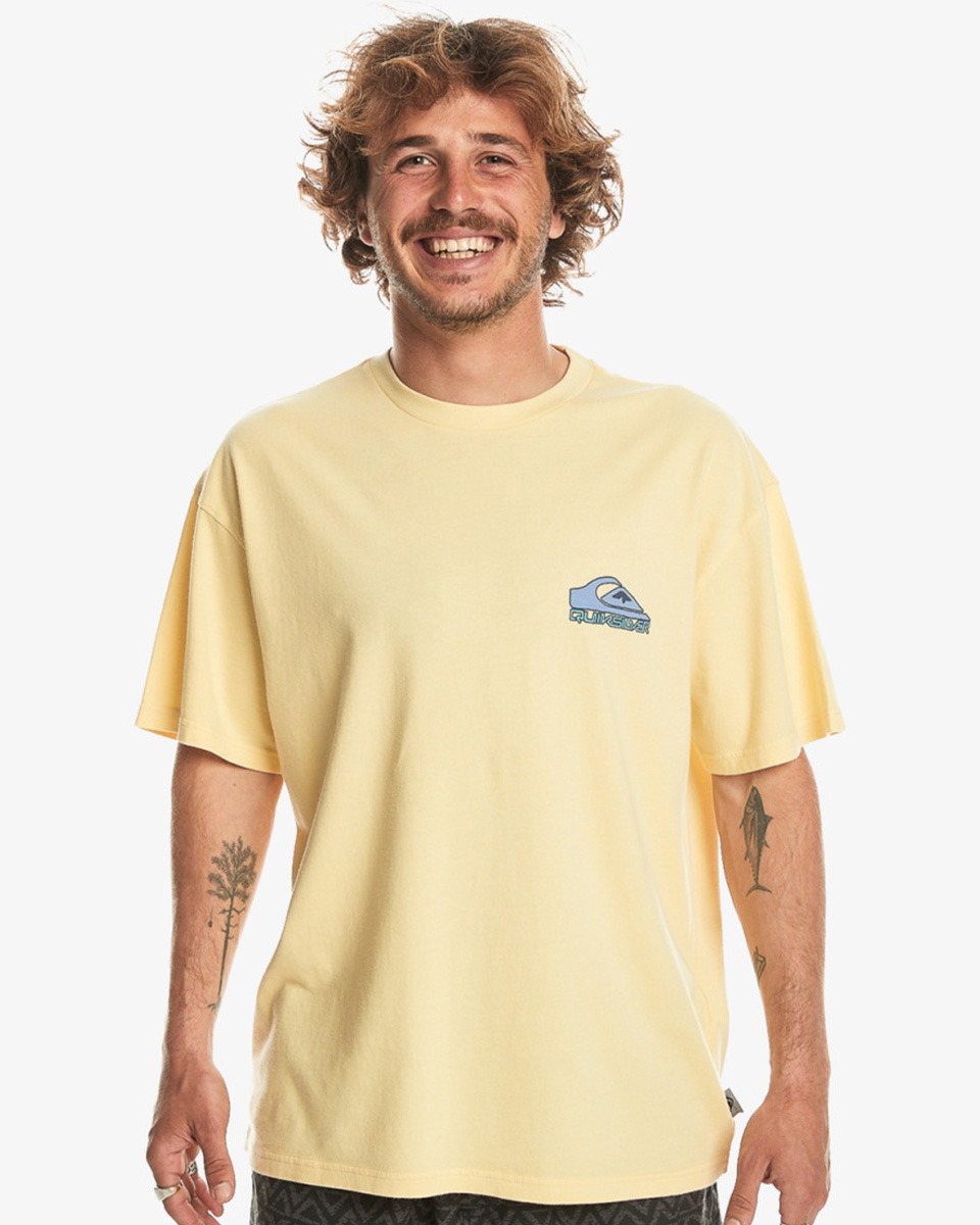 Quiksilver take us back logo tee yellow
