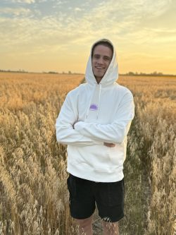 Rising sun hoodie white | lila (unisex) - Afbeelding 4