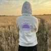 Rising sun hoodie white | lila (unisex) - Afbeelding 7