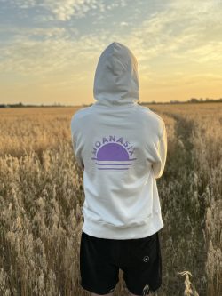 Rising sun hoodie white | lila (unisex) - Afbeelding 7