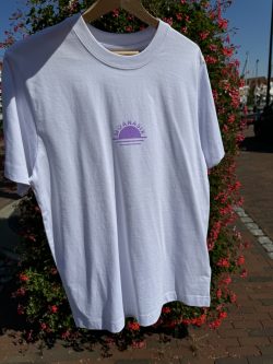 Rising sun t-shirt wit | lila (unisex) - Afbeelding 3