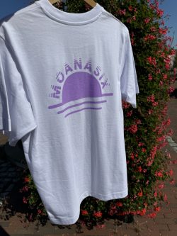 Rising sun t-shirt wit | lila (unisex) - Afbeelding 4