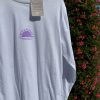 Rising sun longsleeve white | lila (unisex) - Afbeelding 2