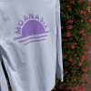 Rising sun longsleeve white | lila (unisex) - Afbeelding 3
