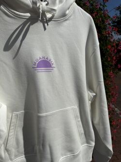 Rising sun hoodie white | lila (unisex) - Afbeelding 2