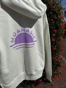 Rising sun hoodie white | lila (unisex) - Afbeelding 3