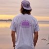 Rising sun t-shirt wit | lila (unisex) - Afbeelding 2