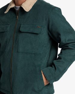 Billabong Barlow sherpa jacket bottle green - Afbeelding 2