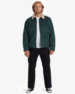 Billabong Barlow sherpa jacket bottle green - Afbeelding 4