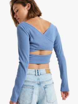 Roxy Goodkeepsake Longsleeve rib infinity blue - Afbeelding 2