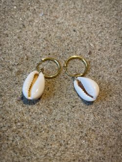 Mini kauri oorbellen goud - Laguna Treasures - Afbeelding 2